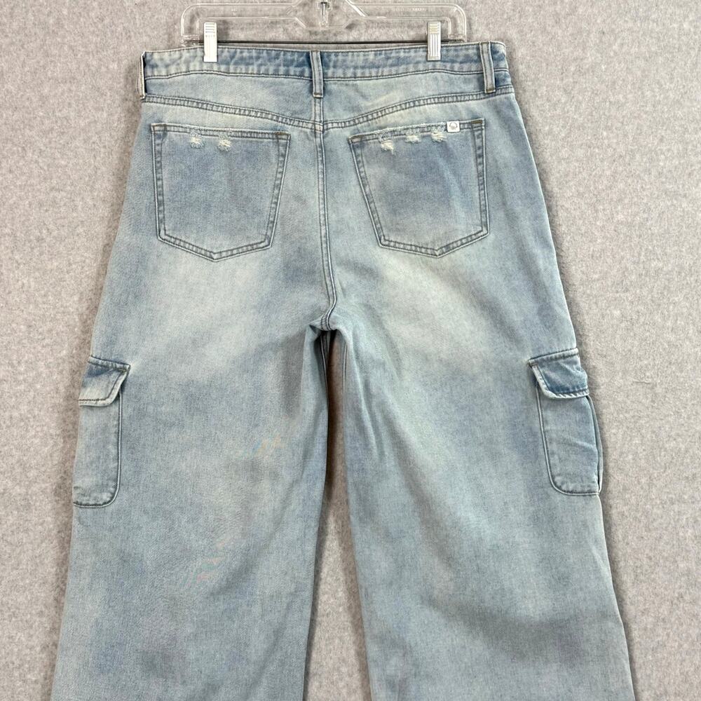 Oliver Logan Madison Wide Leg Cargo Jeans Size 33 Sustainable Slouchy - Picture 9 of 16